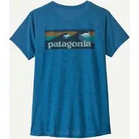 Patagonia - Women's Cap Cool Daily Shirt Boardshort Logo - Camiseta funcional size XL, azul