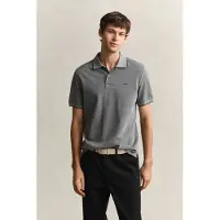 Gant para hombre. 2014102 Polo en dos tonos gris (M), Casual, Algodón, Manga corta, outlet 2026.