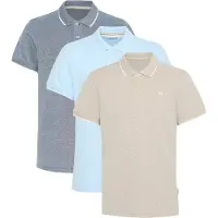 Blend Camiseta beige / azul claro / azul moteado / blanco