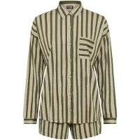 LASCANA Pijama de pantalón corto oro / verde pastel / verde oscuro