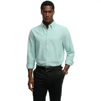 Superdry para hombre. M4011100A Camisa Preppy Oxford turquesa (3XL), Casual, Algodón, Manga larga, outlet 2026.