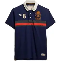 Superdry para hombre. M1110484A Polo Double Emblem marino (M), Casual, Algodón, Manga corta, outlet 2026.
