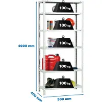 Simon Rack Estantería Metálica Comfort 6/400 2000x900x400 Mm