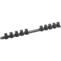 Stahlwille Barra de llaves de vaso con 10 ranuras para llaves, longitud 255 mm