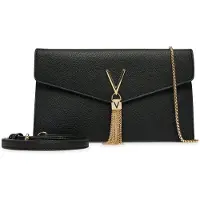 Valentino para mujer. VBS9XJ17 Bolso bandolera con detalle metálico negro (OSFA), Casual, Poliuretano, outlet 2026.