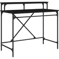 Syfax Escritorio Roble Negro 100 x 50 x 90 cm Madera de ingeniería
