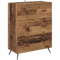 vidaXL Cómoda con cajones, madera reciclada, 69,5 x 34 x 90 cm, material de madera