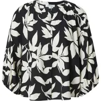 s.Oliver Blusa negro / blanco