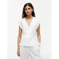 Tommy Hilfiger Chaleco para traje 'Blend Wrap Waistcoat' blanco