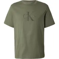 Calvin Klein Jeans Camiseta 'CK Monogram Logo' oliva