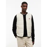 Tommy Hilfiger Chaleco 'Lightweight Down Quilted' beige / blanco