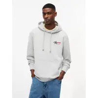 Tommy Hilfiger Sudadera 'Logo' gris moteado / rojo cereza / negro