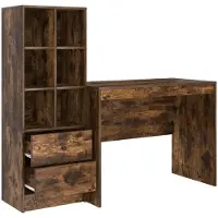 Syfax Escritorio Roble ahumado 145.5 x 50 x 127 cm 2 uds.