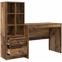 Syfax Escritorio Madera vieja 145.5 x 50 x 127 cm 2 uds.