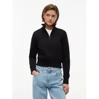 Tommy Hilfiger Sudadera 'Slim Quarter-zip' negro