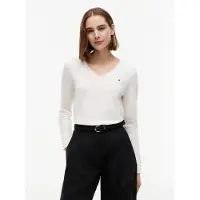 Tommy Hilfiger Jersey 'Gold-tone Button Cuff' marfil