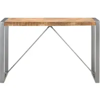 Syfax Mesa de comedor madera maciza de mango rugosa 120x60x75 cm