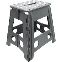 OEM Apilador plegable compacto, estable, 1 unidad, color gris, fabricado en plástico, 39 cm