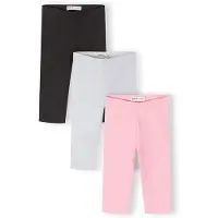MINOTI Leggings gris claro / rosa / negro