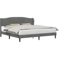 Syfax Estructura de cama Gris oscuro 180 x 200 cm Terciopelo