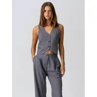 TeeShoppen Chaleco ' Natalie ' gris oscuro