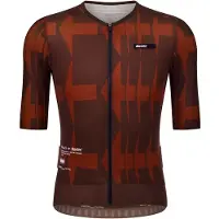Santini - Mads Pedersen Momentum Series S/S Jersey - Maillot de ciclismo size M, marrón/rojo