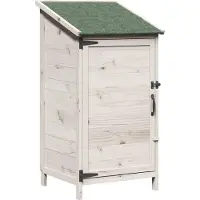 Syfax Cobertizo de Jardín Blanco 59,5 x 56 x 113,5 cm