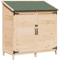 Syfax Cobertizo de Jardín Natural 106 x 56 x 113,5 cm