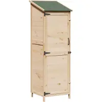 Syfax Cobertizo de Jardín con techo Natural 59,5 x 56 x 176,5 cm