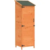 Syfax Cobertizo de Jardín con techo Marrón 59,5 x 56 x 176,5 cm