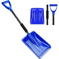 OEM Pala para nieve portátil de 82 cm con mango en forma de D, ideal para coche y jardín. Pala para nieve de invierno desmontable