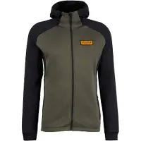 Ajungilak - Stretch Hooded ML Jacket - Forro polar size L, marrón/negro
