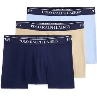 Ralph Lauren para hombre. 714830299209 Set 3 bóxers de algodón elástico marino, azul (XXL), Homewear, Multicolor, out