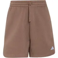 Adidas adidasPantalón corto de felpa holgado 3 Stripes Studio 2XS Earth Strata Mujer