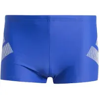 Adidas Bañador deportivo 'Big Bars' añil / blanco