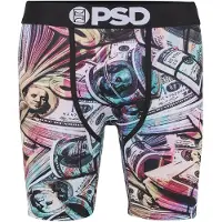 PSD Calzoncillo boxer 'Money Chalk' turquesa / lila claro / albaricique / negro