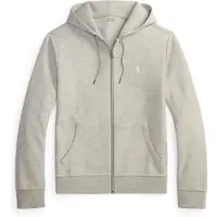 Ralph Lauren para hombre. 710881517513 Sudadera de punto doble y cremallera gris (XXL), Casual, Algodón, Manga larga,