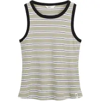 Mela London Top 'Drisna' verde pastel / negro / blanco