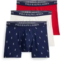 Ralph Lauren para hombre. 714830300102 Set 3 bóxers de algodón elástico marino, blanco, rojo (XL), Homewear, outlet 2