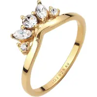 Elli Anillo 'Crown' oro / transparente
