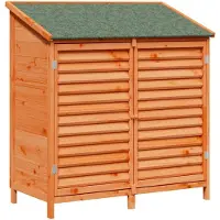Syfax Cobertizo de Jardín con techo Marrón 106 x 56 x 113,5 cm