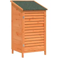 Syfax Cobertizo de Jardín Marrón 59,5 x 56 x 113,5 cm