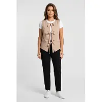 Summum Woman Gilet Cotton Stretch Sesame Talla: 42 | Chaquetas Outlet | Mujer