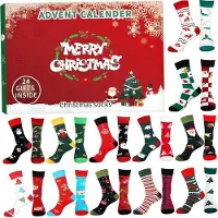 OEM Calendario de adviento, calendario de adviento para adultos, calendario de adviento con calcetines de algodón