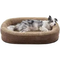 OEM Cama ortopédica para perros de tamaño mediano, con almohadilla para el cuello de diseño ergonómico, fabricada con espuma viscoelástica, impermeable, antideslizante, desmontable y lavable