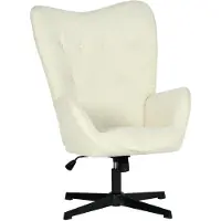 Meubles Cosy Silla de oficina giratoria y ajustable con reposabrazos; sillón reclinable de tela de chenilla beige – FUCHS