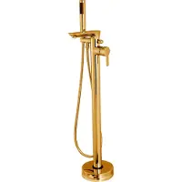 Invena Grifo de bañera independiente modelo GLAMOUR, color dorado (BW-02-W09-V)