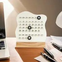 OEM Soporte de madera para calendario, planificador permanente, calendario mensual y semanal, visualización de fechas, calendario para oficina y hogar (blanco)