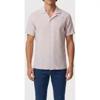 Reiss Cuban Collar Ss Shirt Sand/white Talla: XS | Camisas Casuales Outlet | Hombre | Marrón
