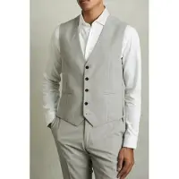 Reiss Check Waistcoat Grey Talla: 36 | Trajes Outlet | Hombre | Gris